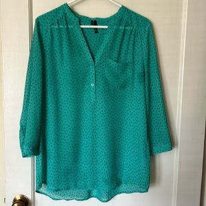 Maurices semi sheer 3/4 sleeves blouse